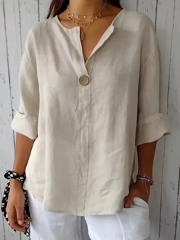 JENNY | CASUAL V-NECK BLOUSE