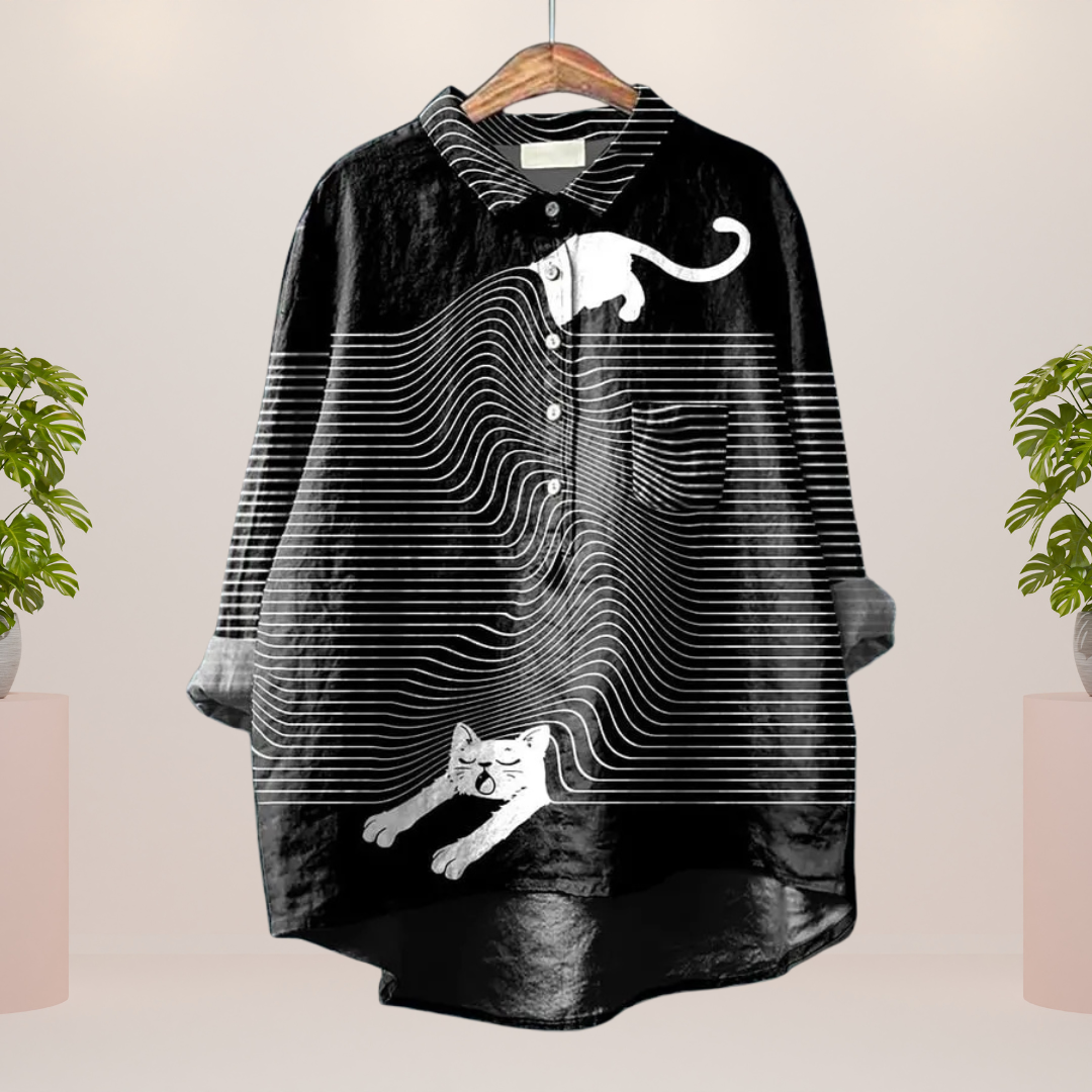 KATHRINE | EXCLUSIVE LADIES' SHIRT WITH ART PRINT