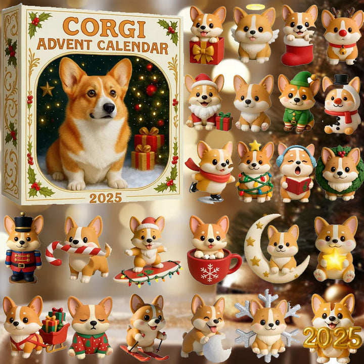 🎄CORGI ADVENT CALENDAR 2025 - 2D DESIGN🐶