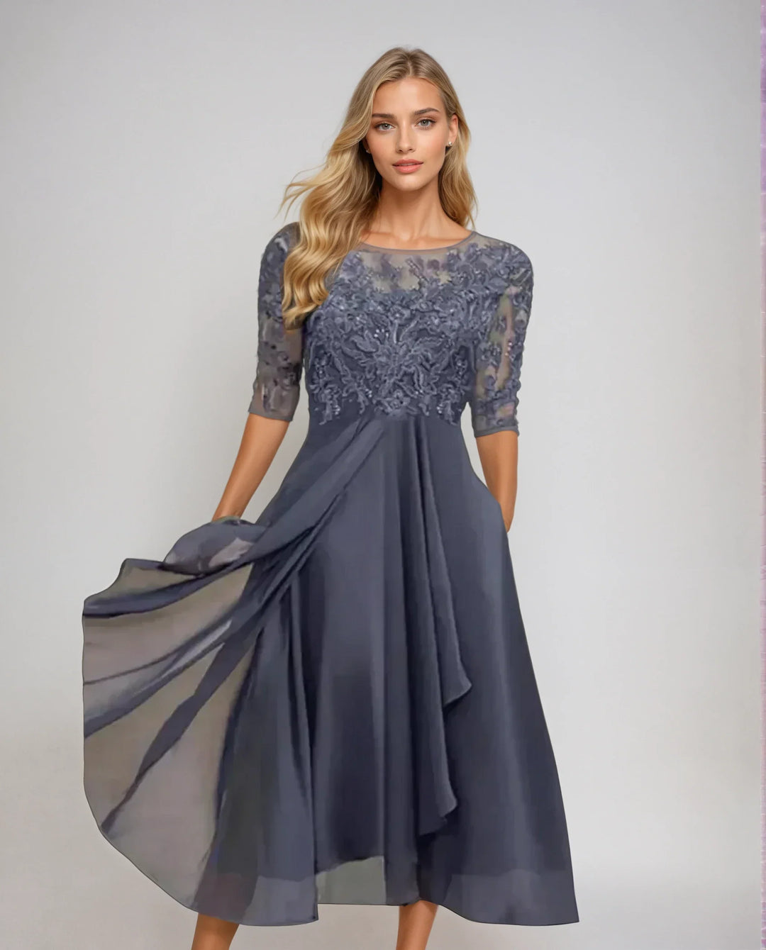 PENELOPE | GRACEFUL DETAILED FLOWING DRESS