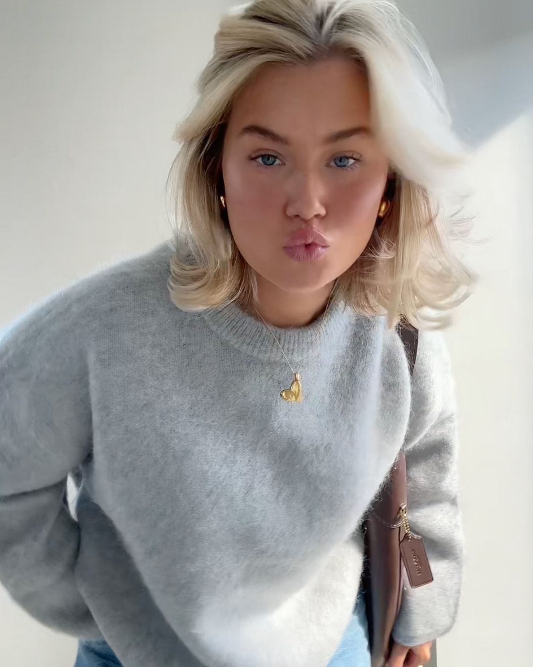 KADEN | MOHAIR MIXED JUMPER WITH ROUND NECK