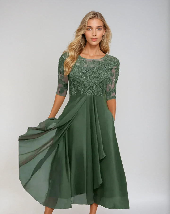 PENELOPE | GRACEFUL DETAILED FLOWING DRESS
