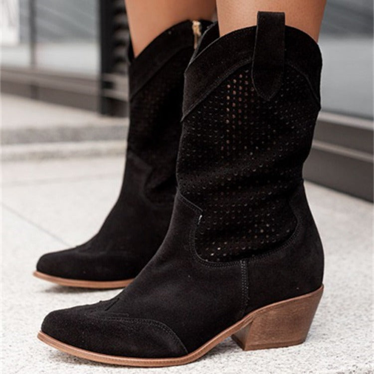 GEORGIA | WESTERN MID-HEEL BOOTS