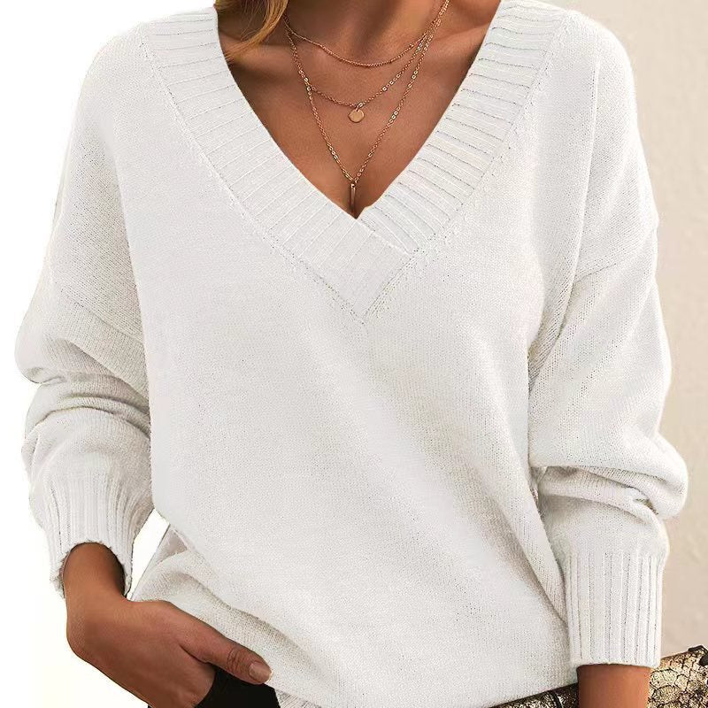 TALIA | DEEP V-NECK SWEATER