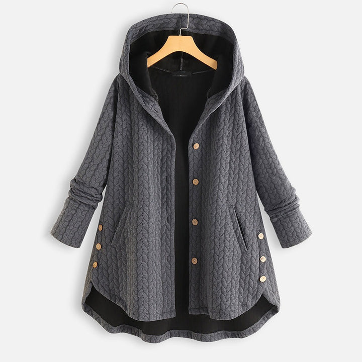 DARIA | HOODED BUTTON-UP COAT