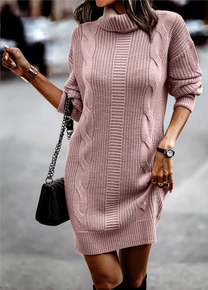 ELISE | TURTLENECK SWEATER DRESS
