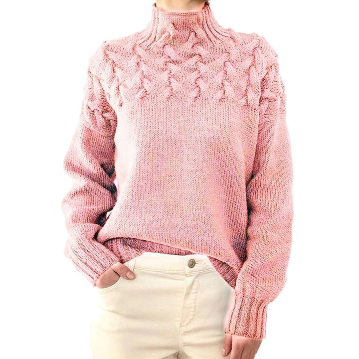 BRIONY | TEXTURED HIGH-NECK SWEATER