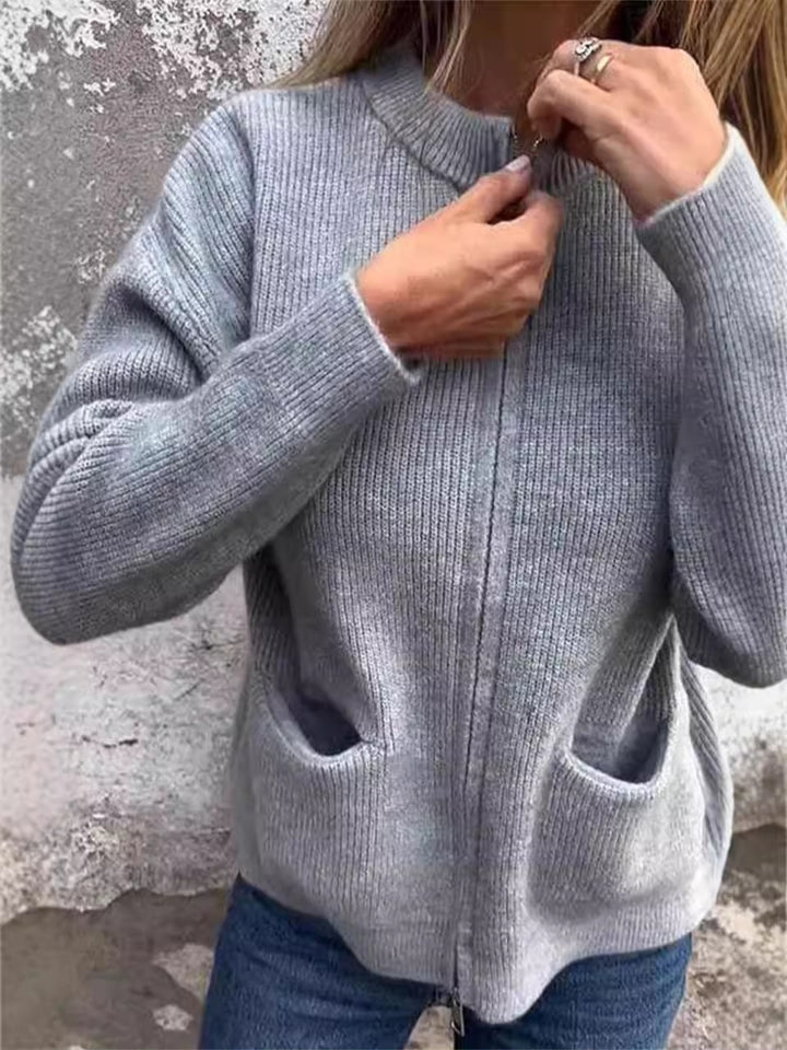 MARTA | ZIP-UP KNITTED CARDIGAN