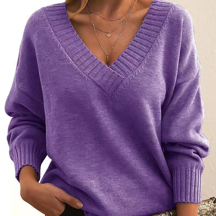 TALIA | DEEP V-NECK SWEATER