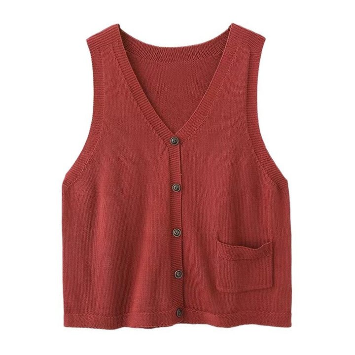 LUCIE | RETRO V-NECK KNITTED VEST