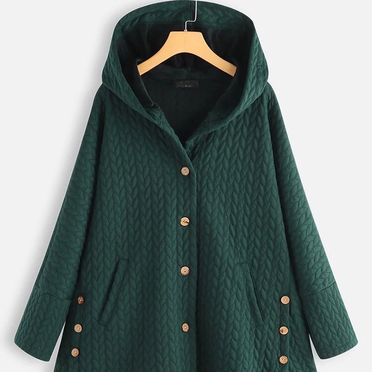 DARIA | HOODED BUTTON-UP COAT