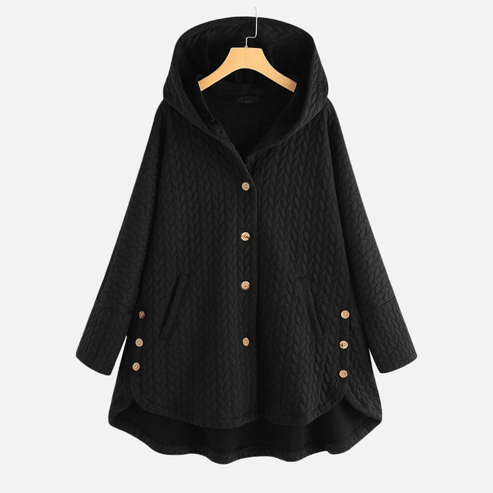 DARIA | HOODED BUTTON-UP COAT