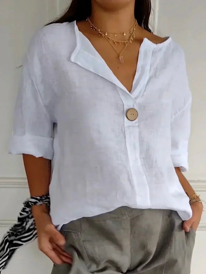 JENNY | CASUAL V-NECK BLOUSE