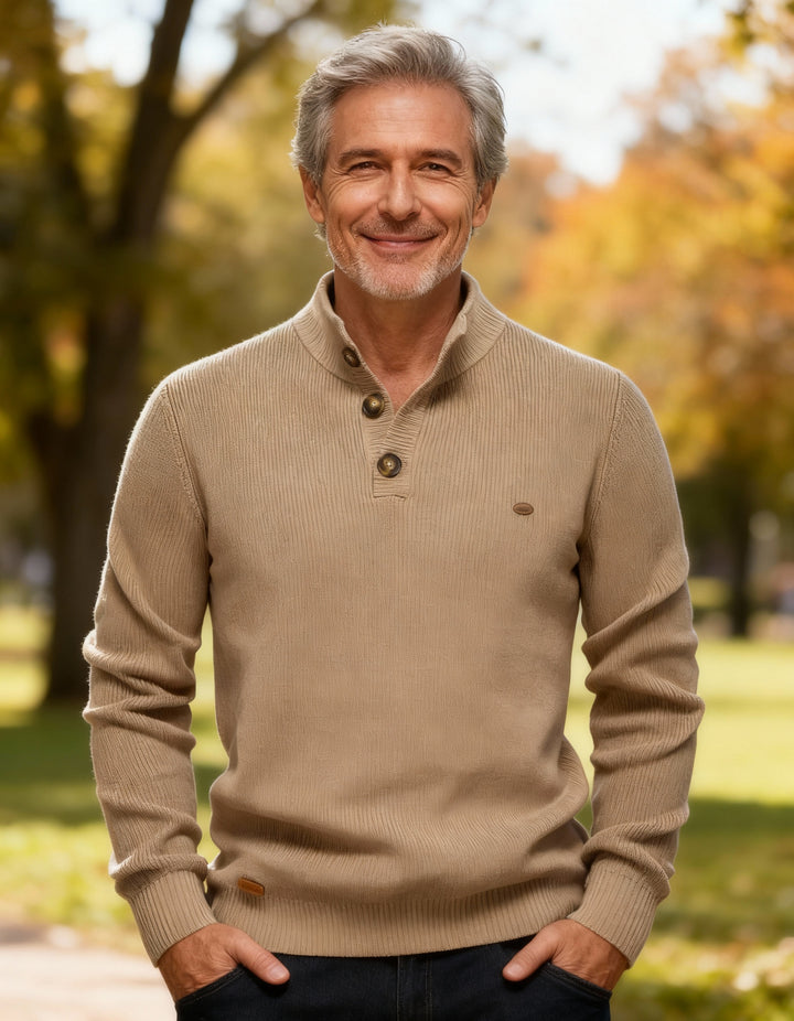 BLAKE | ELEGANT BUTTON-UP SWEATER